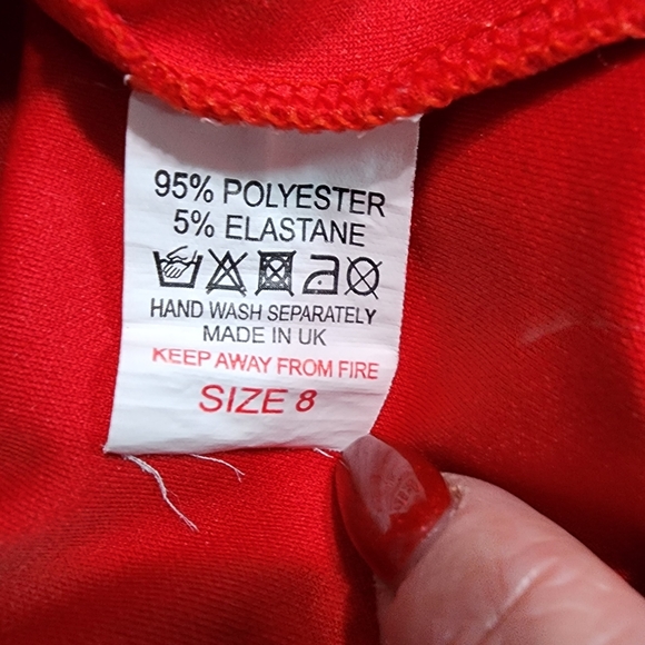 PrettyLittleThing Red Bodycon Midi Dress - 8 - Picture 4 of 7